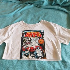spiderman crop top forever 21